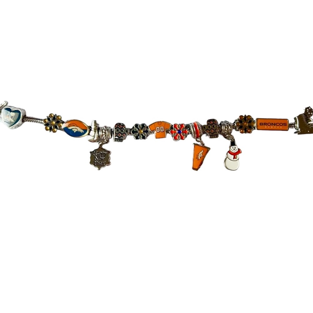 January Denver Broncos the Bradford exchange charm bracelet